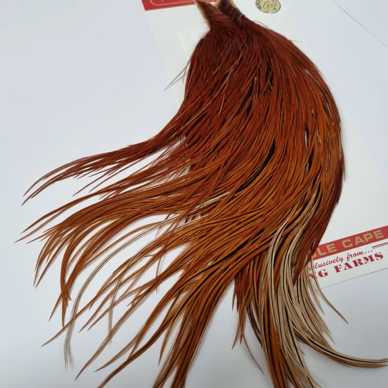 Whiting Gold Grade Rooster Cape in Natural Brown A Red Game-4